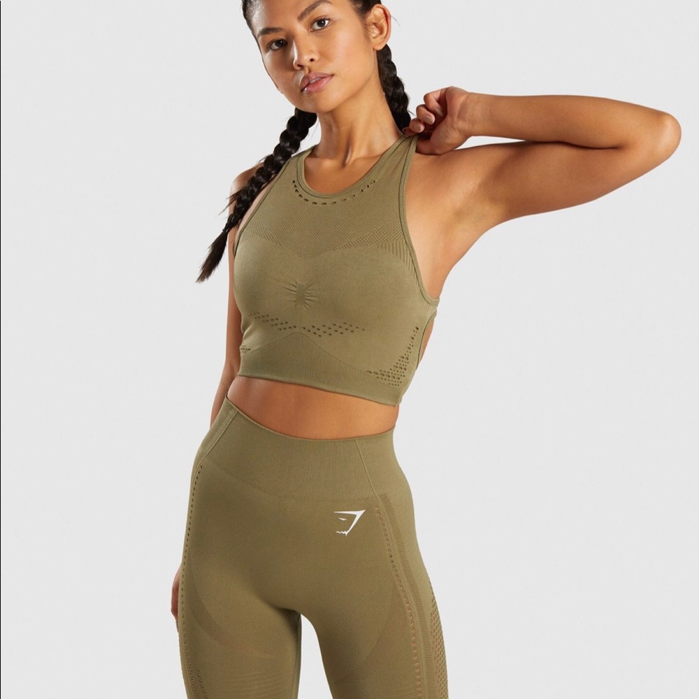 FLAWLESS KNIT SPORTS BRA khaki (green)